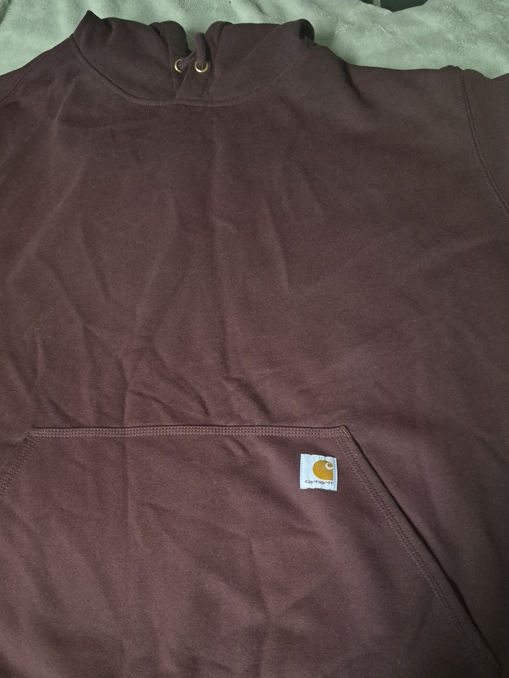 4 XL Carhartt Men’s Brown Pullover Hoodie with Logo Patch
